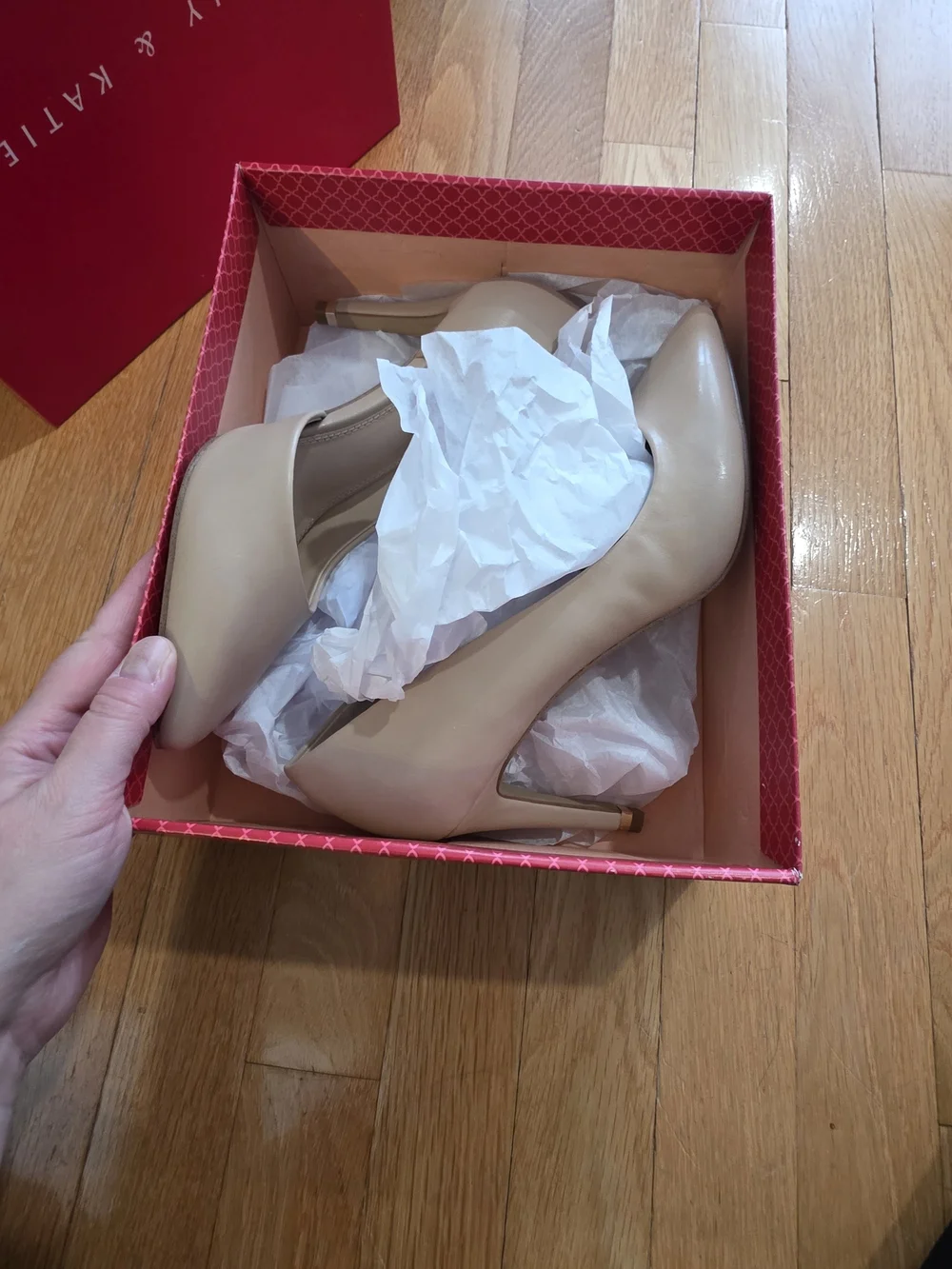 KELLY & KATIE Nude Pointed Toe Pumps